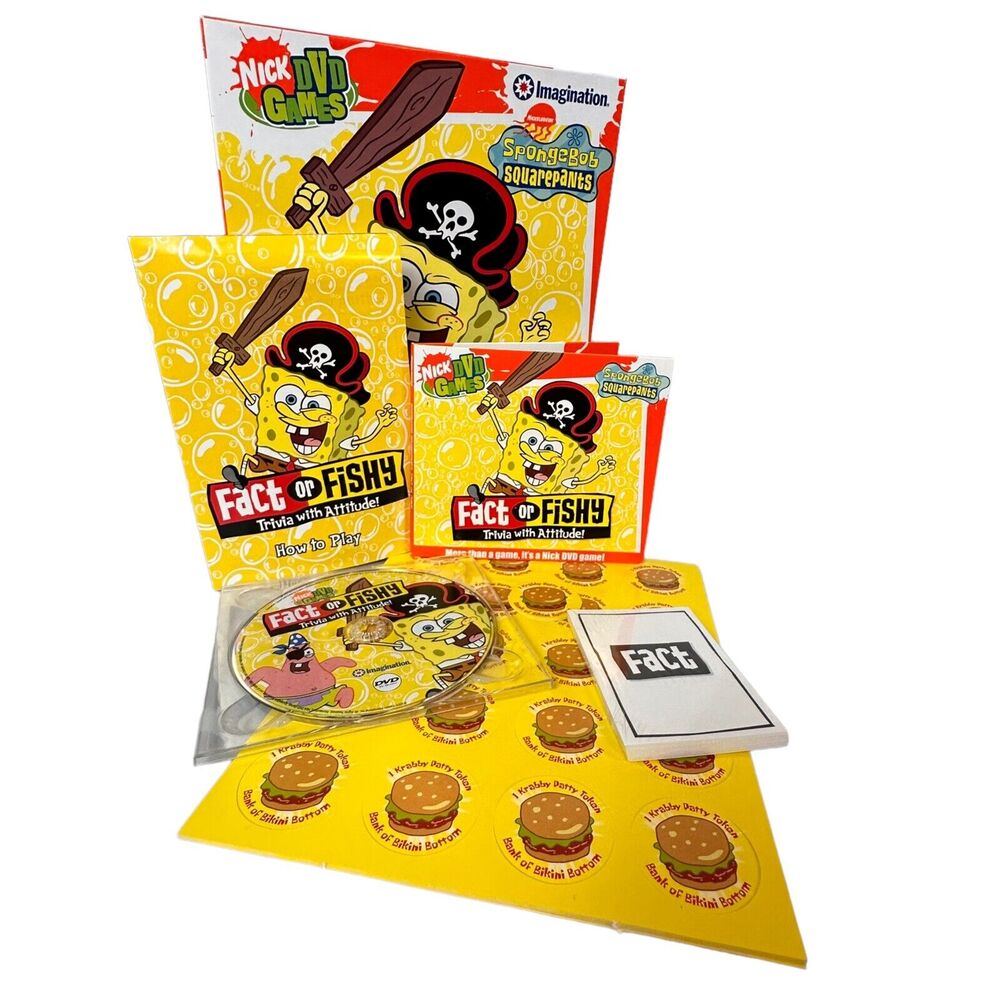 SpongeBob SquarePants Game Fact or Fishy DVD Imagination 2004 Sponge Bob